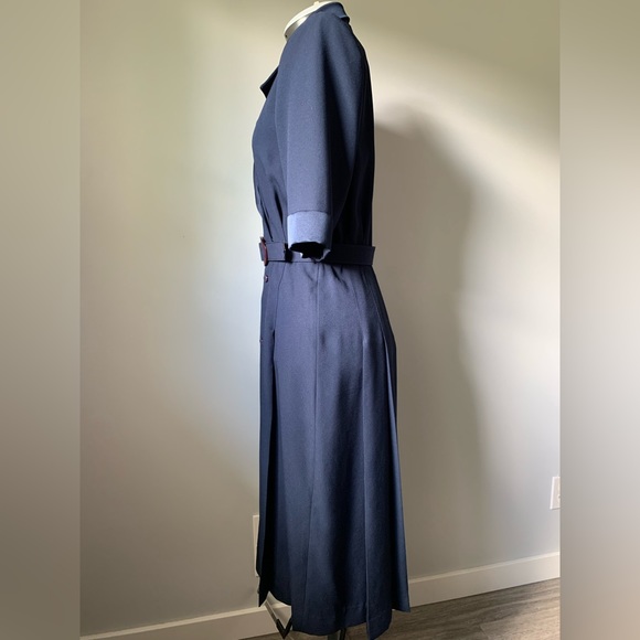 1980’s Does 50’s Navy Dress - Picture 4 of 6